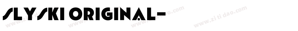 SlySki Original字体转换